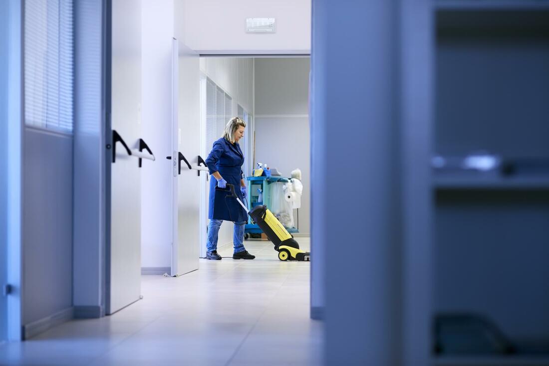 a professional cleaner working